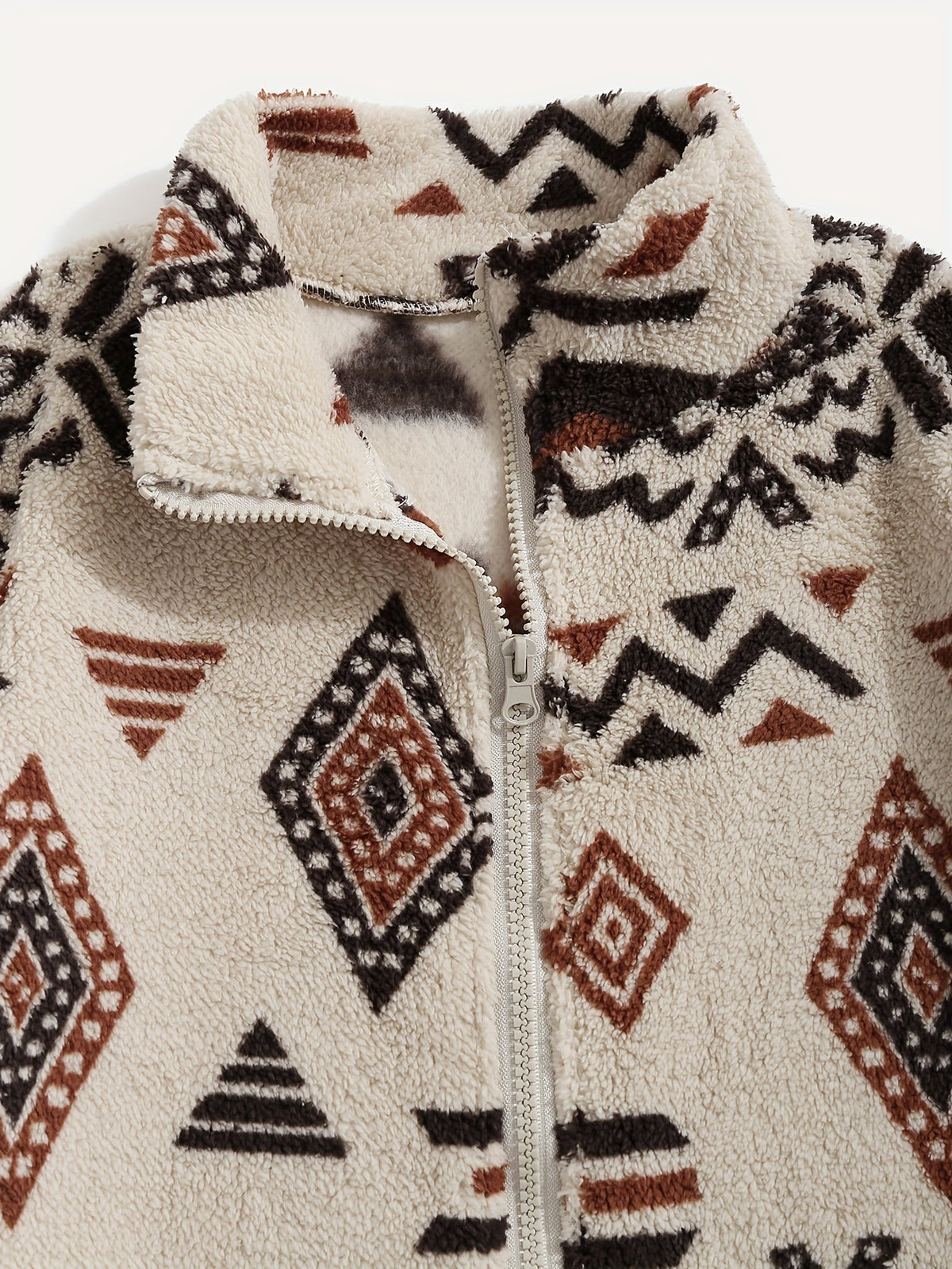 Rosalind Geometric Fleece Zip Jacket - image 7