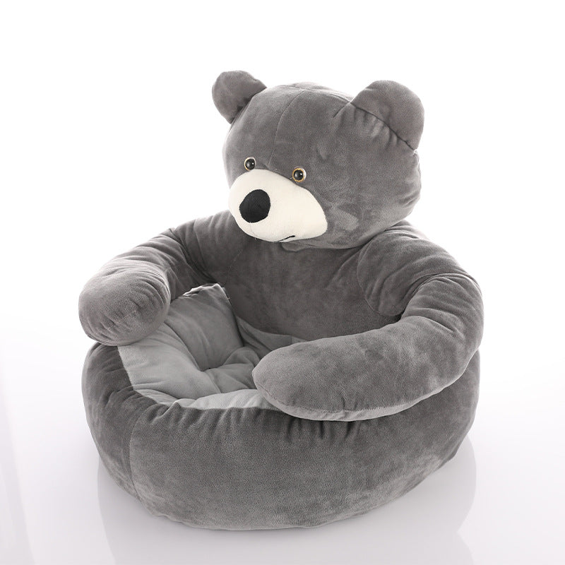 Cuddle Bear Cat Bed – Plush Round Bed with a Detachable Bear Companion - view 15
