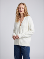 Fuzzy Oversized V-Neck Cardigan