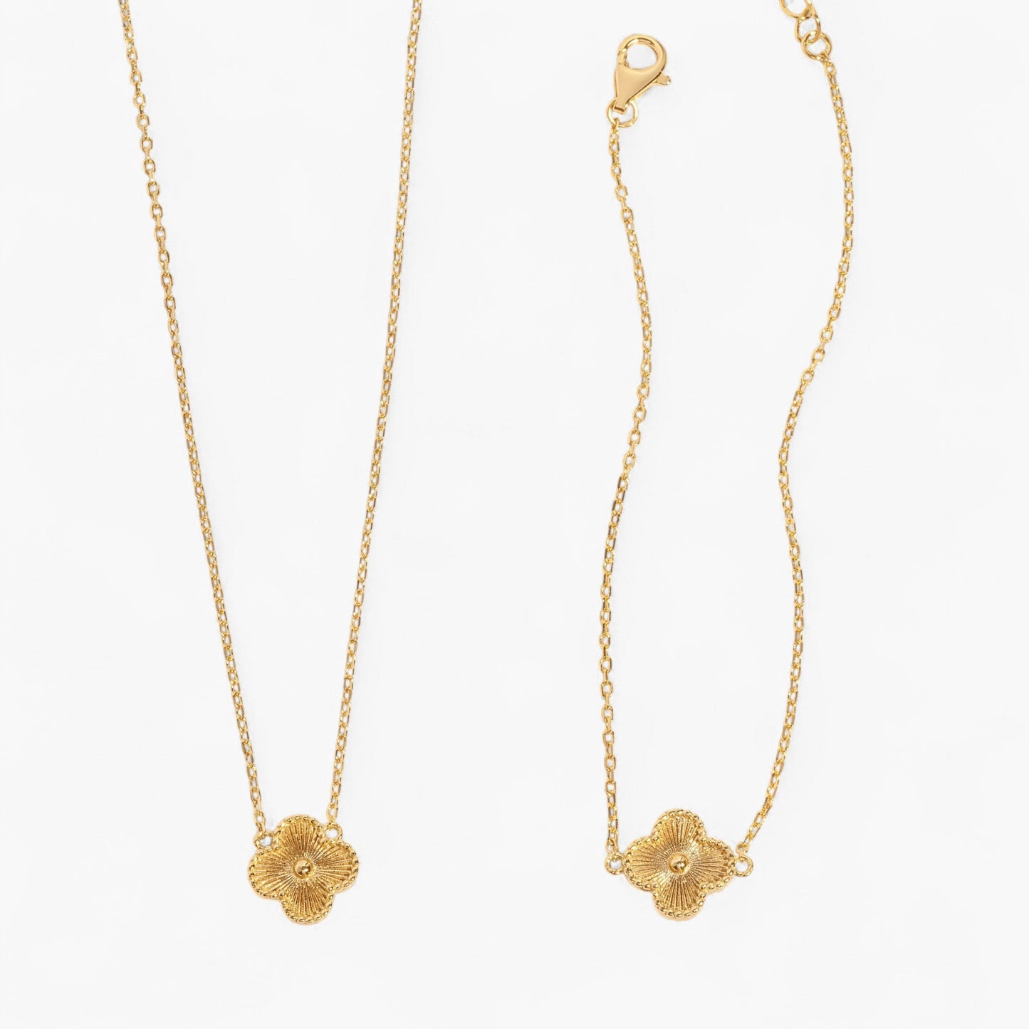 Lucky Four Leaf Clover Charm Necklace