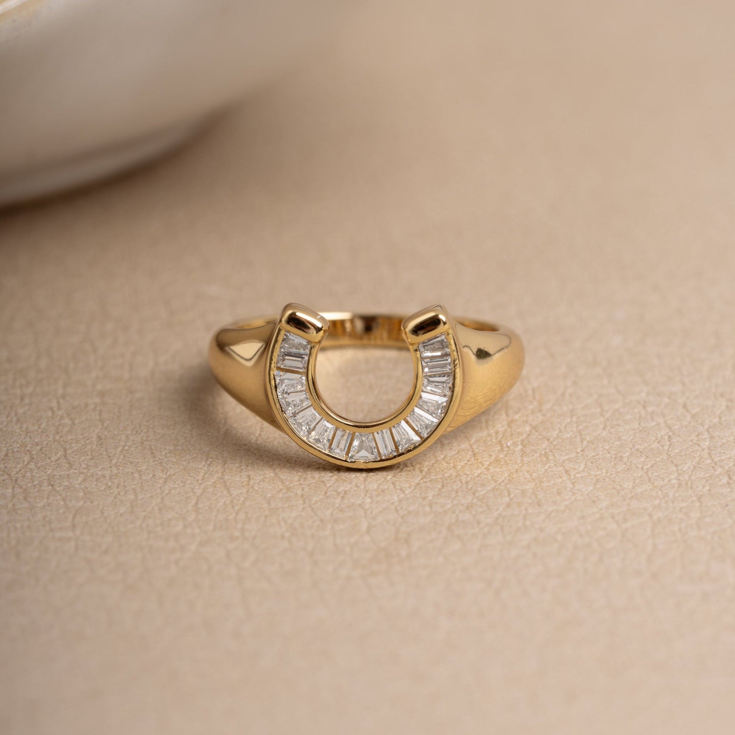 Lucky Gold Horseshoe Statement Ring