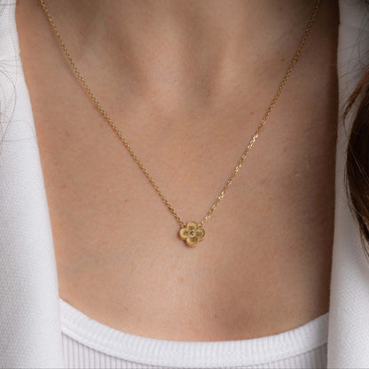 Lucky Four Leaf Clover Charm Necklace