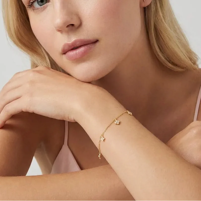 Dainty Glimmer Charm Bracelet