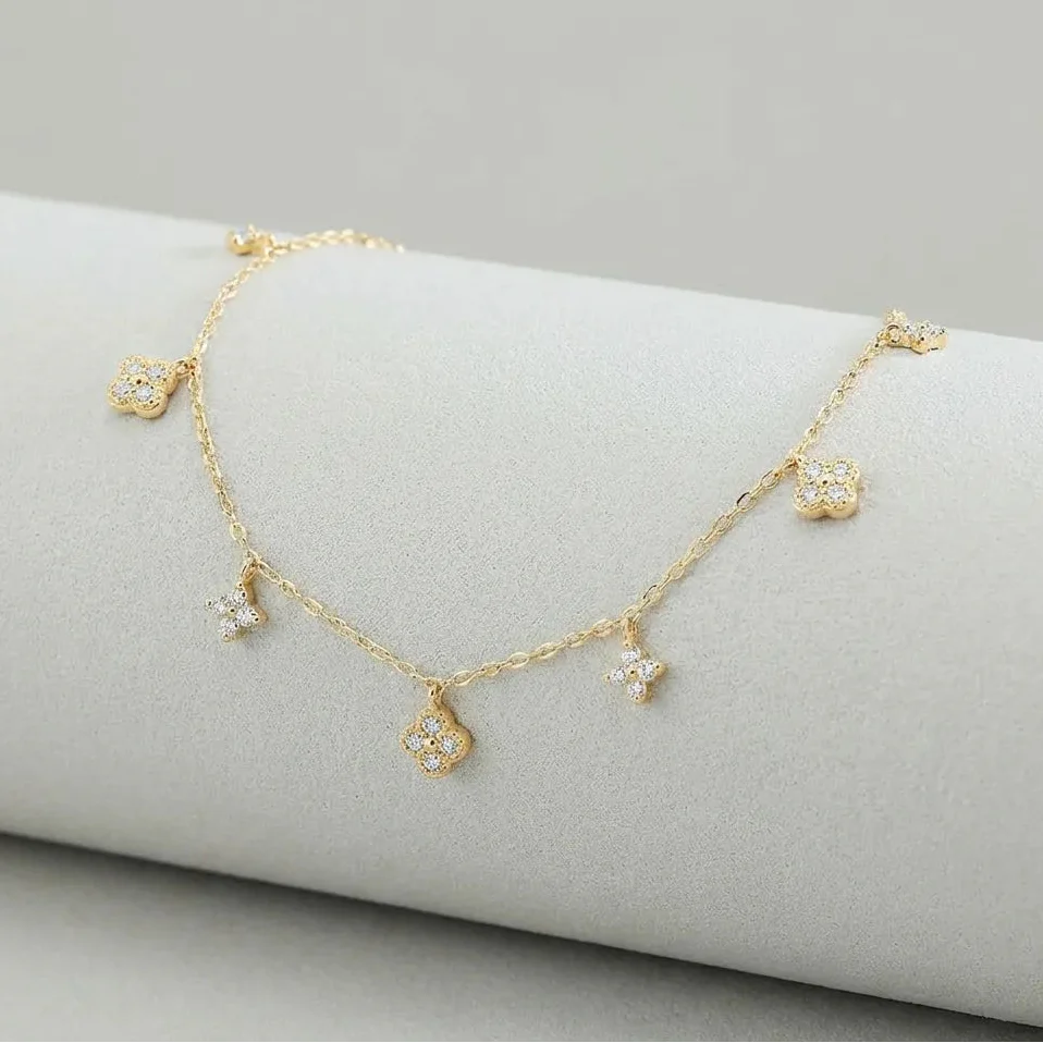 Dainty Glimmer Charm Bracelet