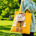 Head-Out Cat Carrier Tote for Walks & Vet Visits - Lightweight Canvas Pet Bag for Cats & Small Dogs