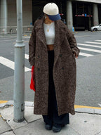 Herringbone Drop Shoulder Longline Coat