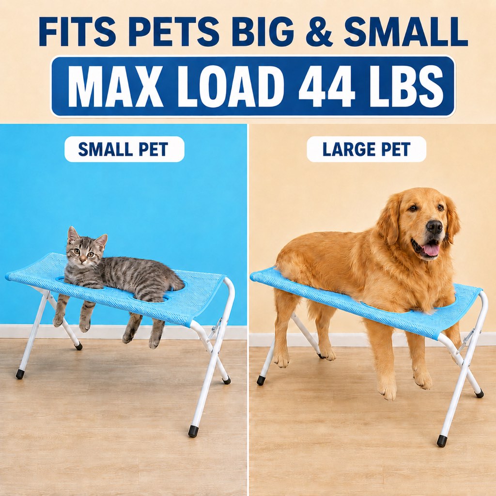 Pet grooming rack suitable for cats and small to medium-sized dogs - foldable eight-opening design for convenient home grooming.
