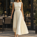 Estelle-Elise Pleated Maxi Dress