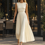 Estelle-Elise Pleated Maxi Dress