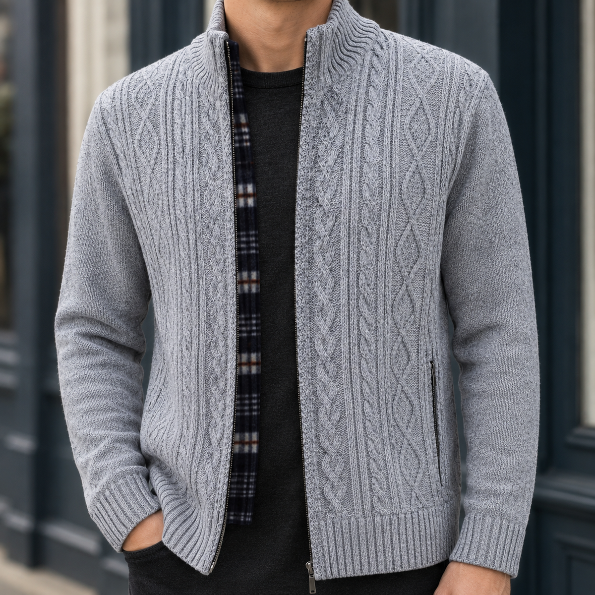 Wendell Cable Knit Cardigan