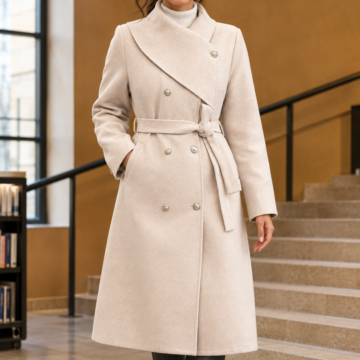 Ascelin-Claire Asymmetric Belted Coat