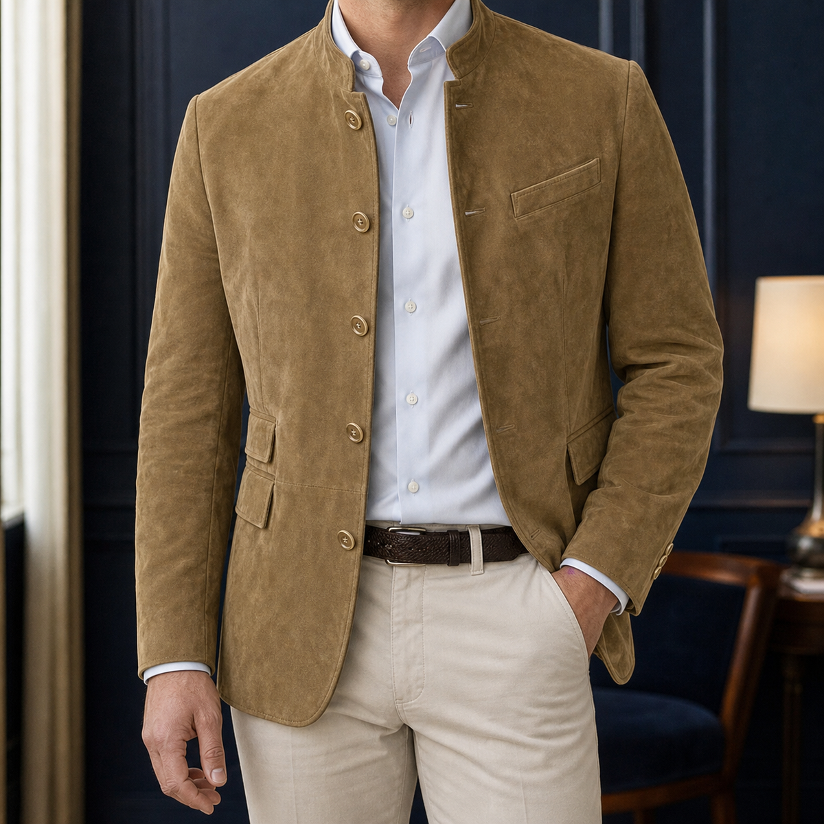 Carter-Tate Stand Collar Blazer
