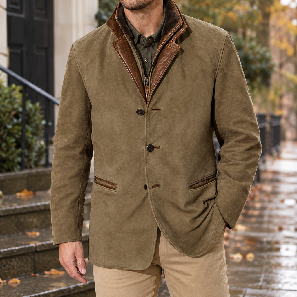 Adrian-James Layered Collar Jacket