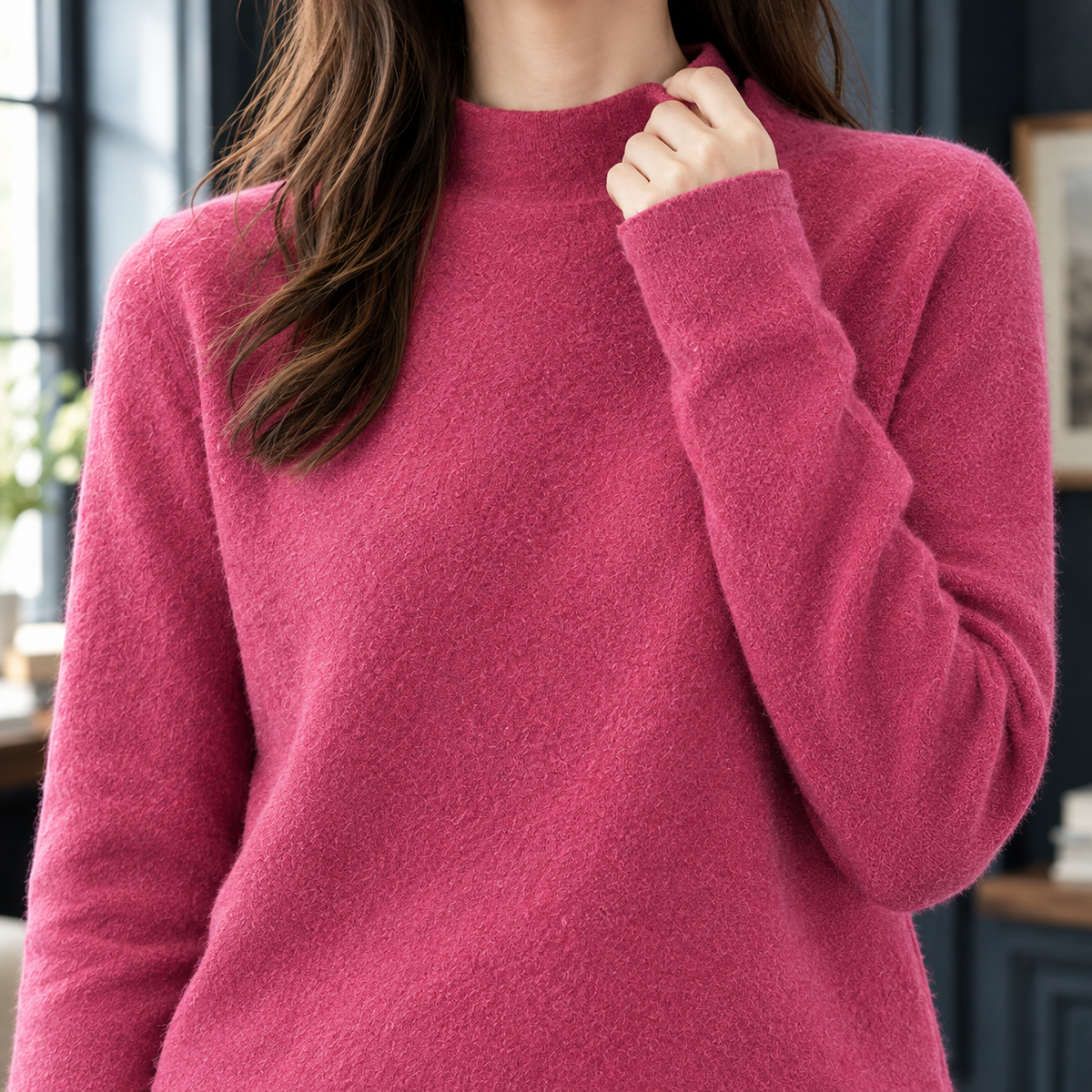 Adriana-Elise Mock Neck Sweater