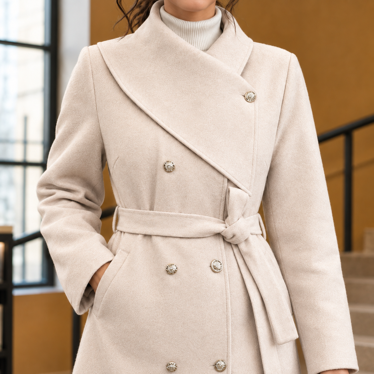 Ascelin-Claire Asymmetric Belted Coat
