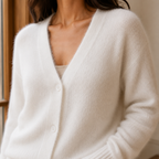 Clara-Pearl V-Neck Sweater