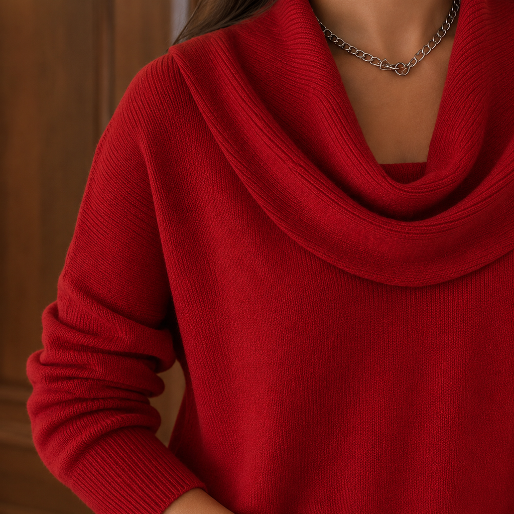 Cassia-Mae Draped Collar Sweater