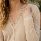 Zelda-Louise Lace Cashmere Cardigan