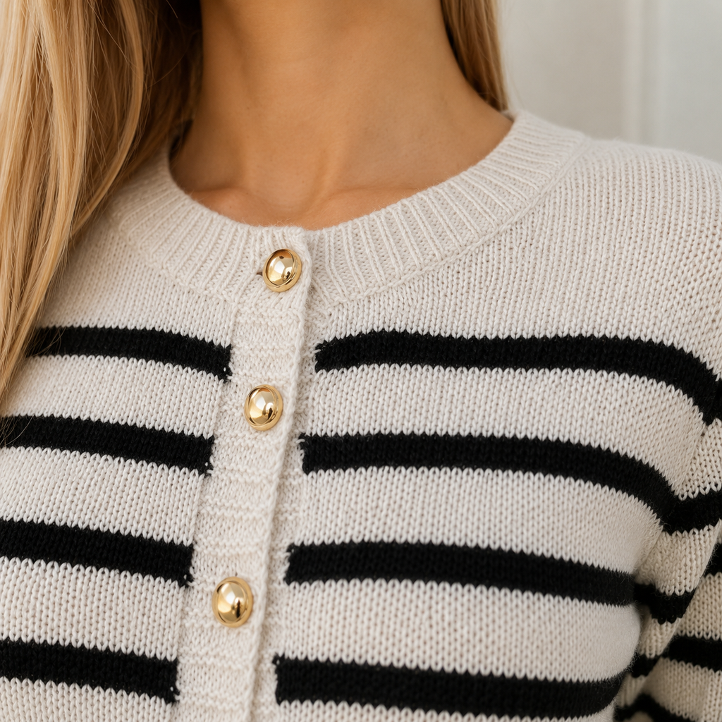 Audrey Striped Cardigan
