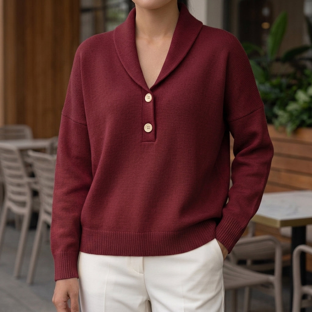 Camille Shawl Collar Sweater