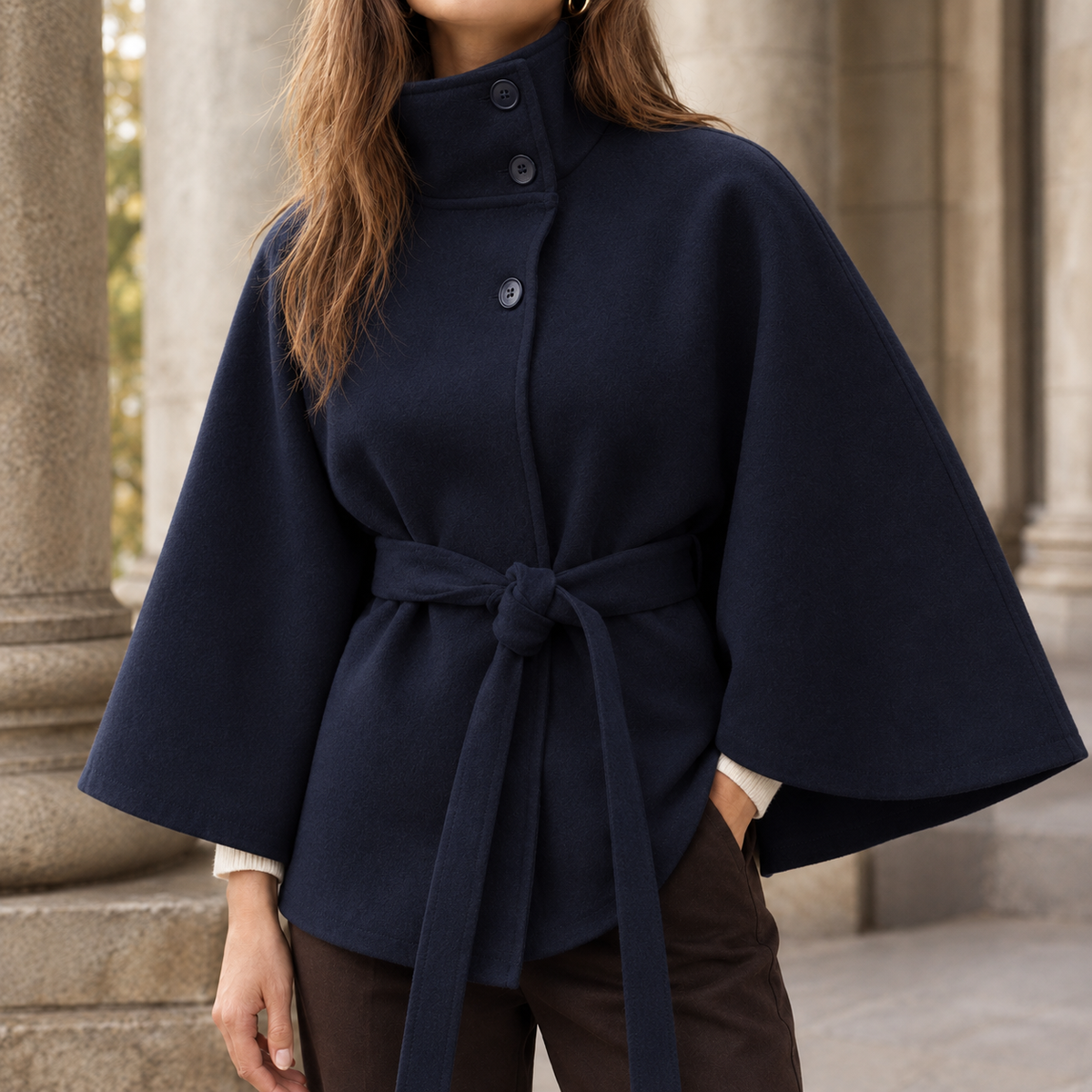 Apolline Belted Cape