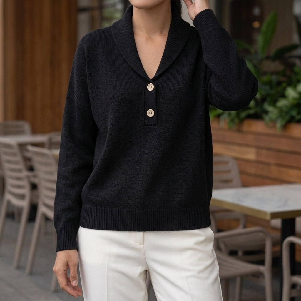 Camille Shawl Collar Sweater