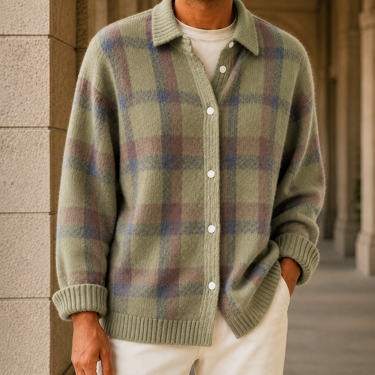 Valentin Plaid Cardigan