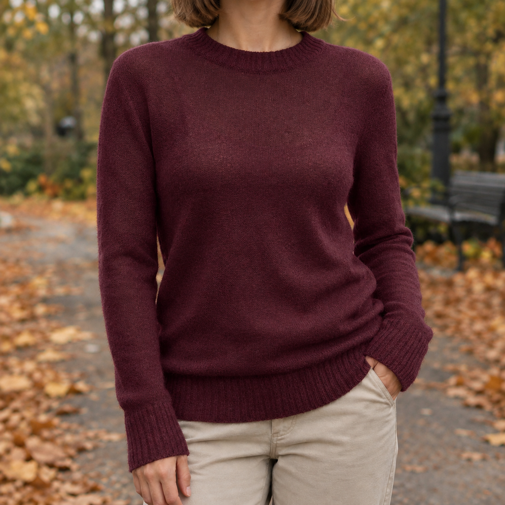 Adrienne-Sage Sheer Knit Sweater