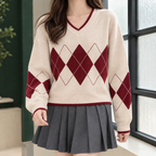 Alina-Elise Argyle Sweater