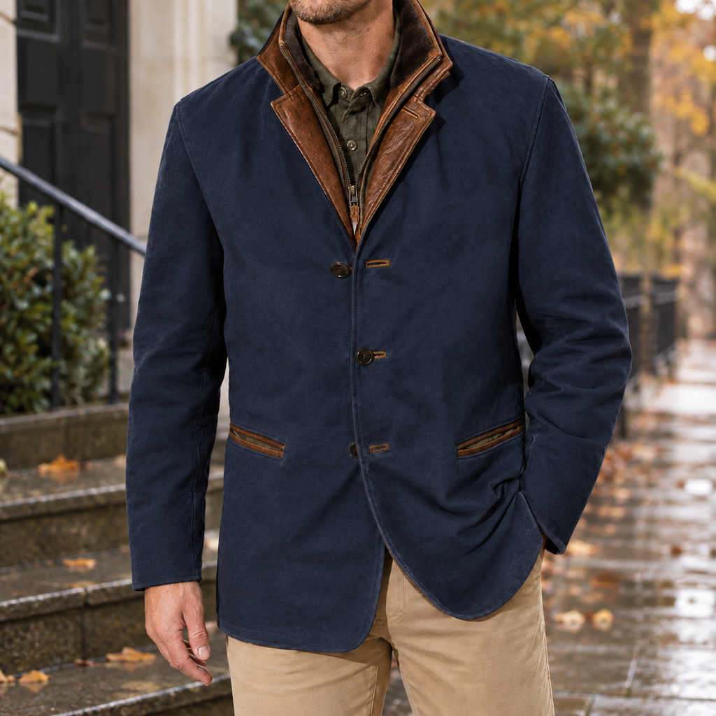 Adrian-James Layered Collar Jacket