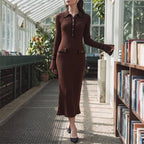 Amelie Contrast Knit Dress