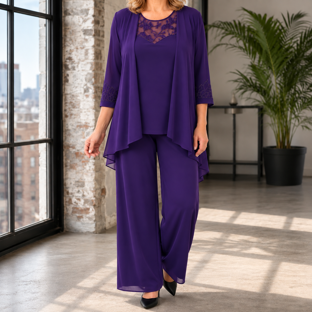 Ottilie-Belle Lace Three-Piece Set