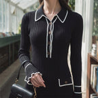 Amelie Contrast Knit Dress