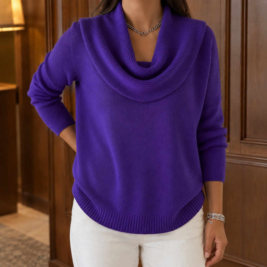 Cassia-Mae Draped Collar Sweater