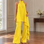 Caitlin Draped Halter Set