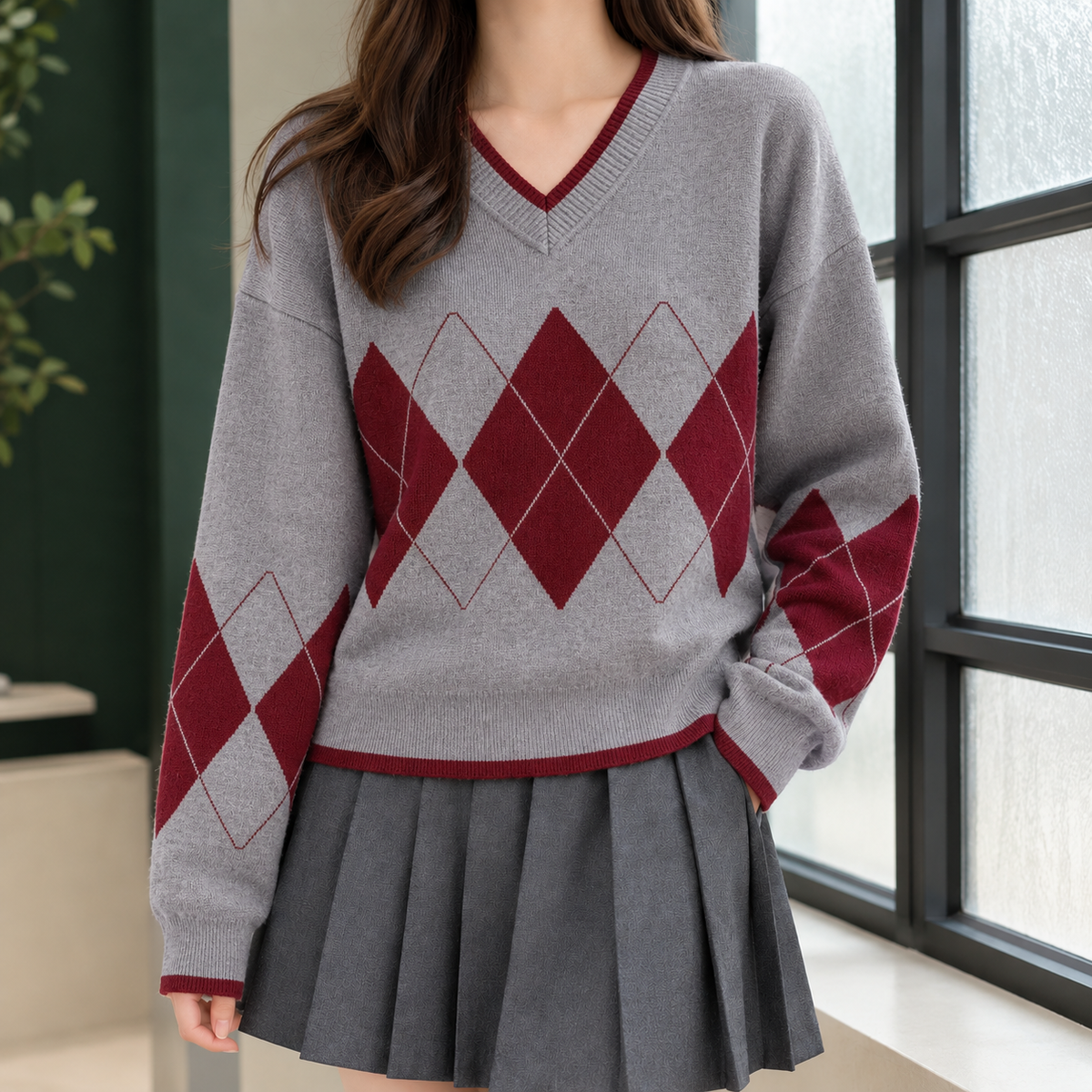 Alina-Elise Argyle Sweater