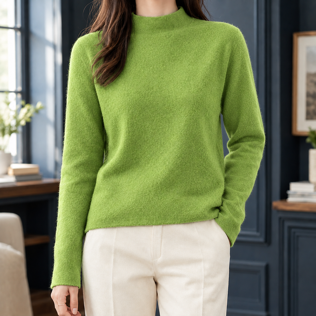 Adriana-Elise Mock Neck Sweater
