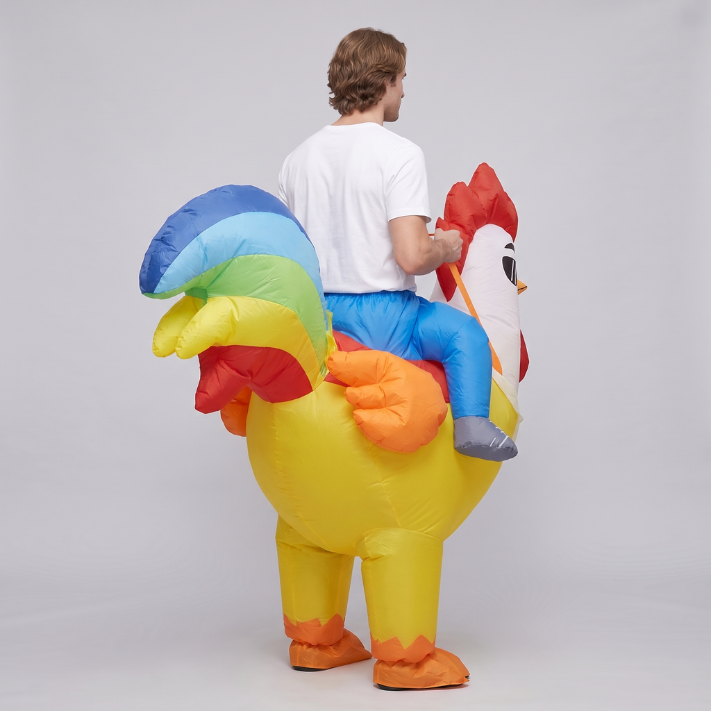 Inflatable Ride-On Rooster Costume