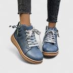 Lace-Up Block Heel Ankle Boots