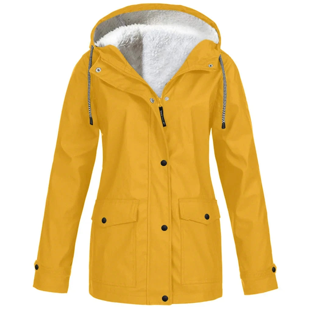 Layla | Women's Windbreaker Waterproof Windproof Fleece Lined Jacket with Hood