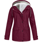 Layla | Women's Windbreaker Waterproof Windproof Fleece Lined Jacket with Hood