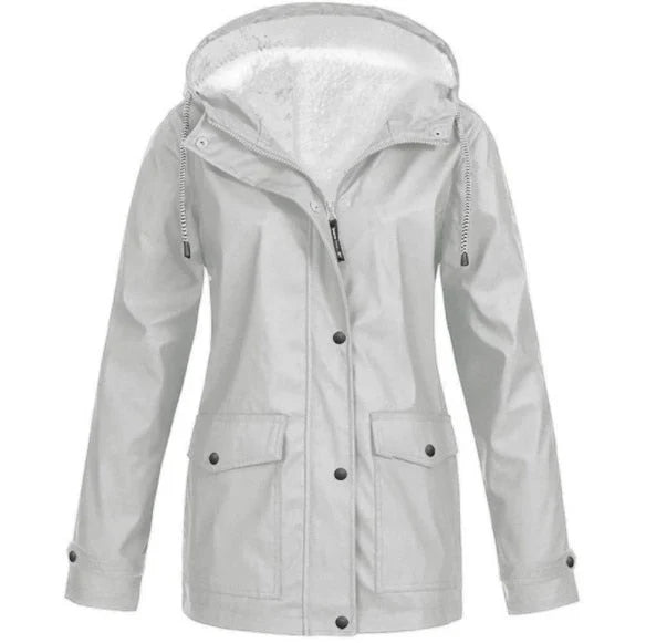 Layla | Women's Windbreaker Waterproof Windproof Fleece Lined Jacket with Hood