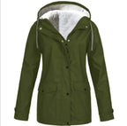 Layla | Women's Windbreaker Waterproof Windproof Fleece Lined Jacket with Hood