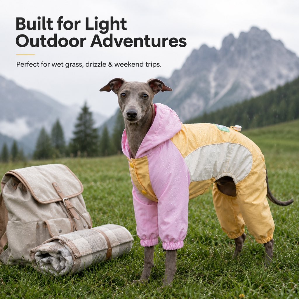 Waterproof Dog Rain Suit for Rainy Walks - Full-Body Mud & Splash Protection