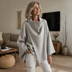 Wrapfield – Asymmetric Button Wrap Cape Jacket