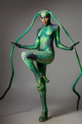 Lizard Print Jumpsuit with Headpiece