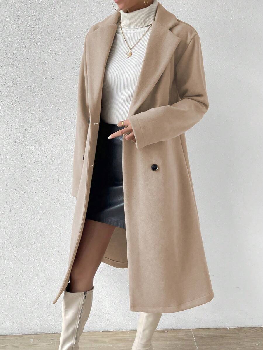 Long Double-Breasted Overcoat