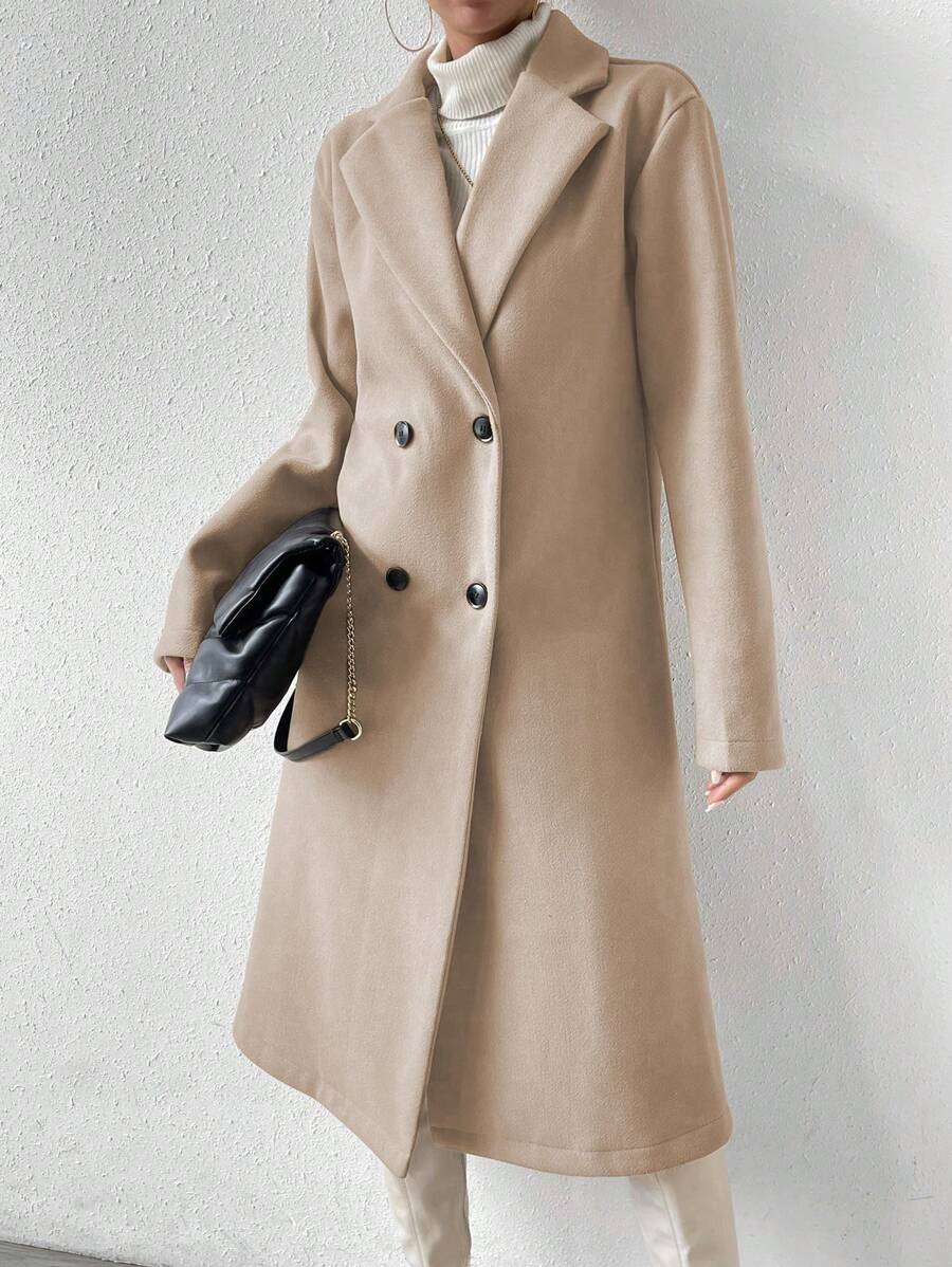 Long Double-Breasted Overcoat