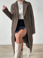 Long Double-Breasted Overcoat