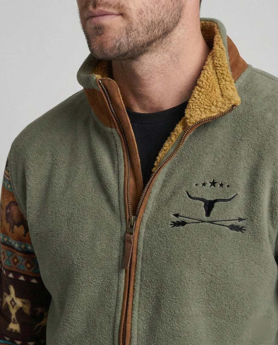 Jethro Western Sherpa-Collar Fleece Jacket - image 9